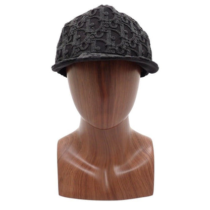 Dior Homme Oblique Baseball Mesh Lace M Cap Nylon Leather Black Hat — view 2
