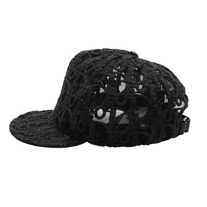 Dior Homme Oblique Baseball Mesh Lace M Cap Nylon Leather Black Hat — view 6