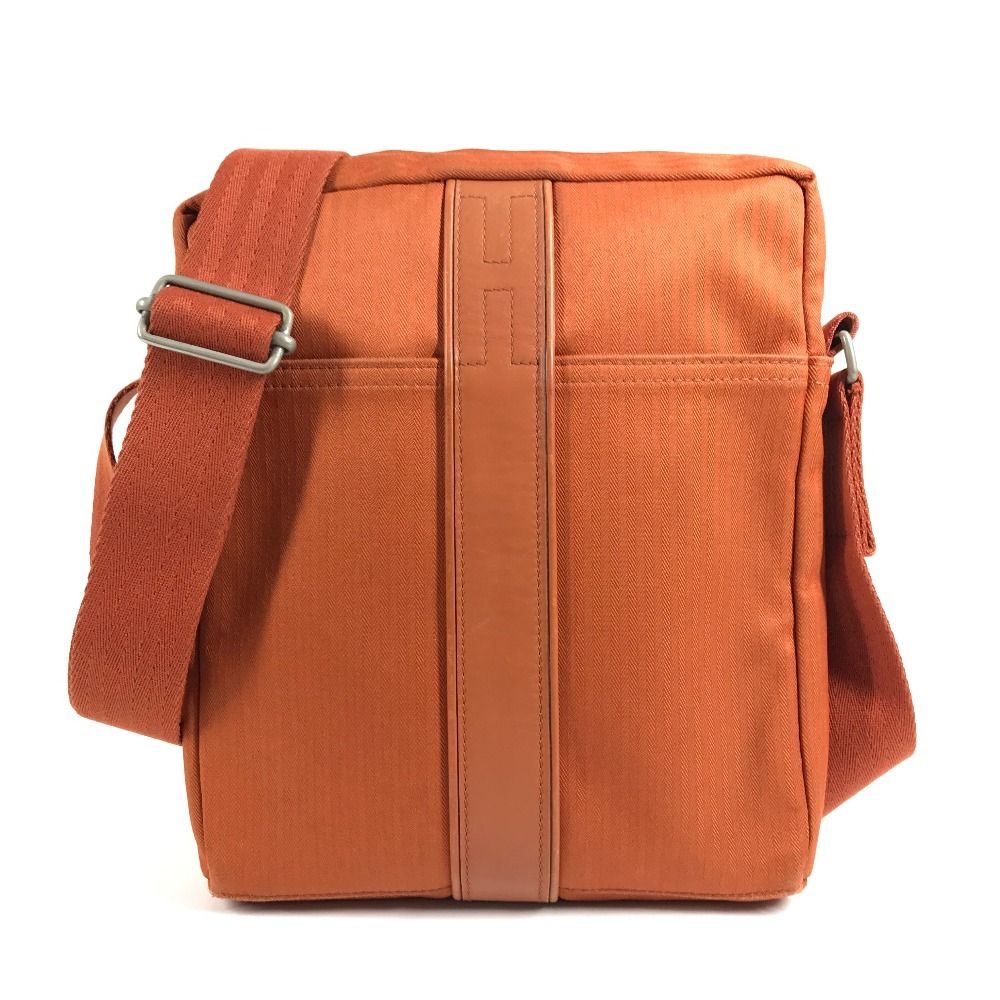 Hermes Shoulder Bag Acapulco Bandouliere Canvas Orange
