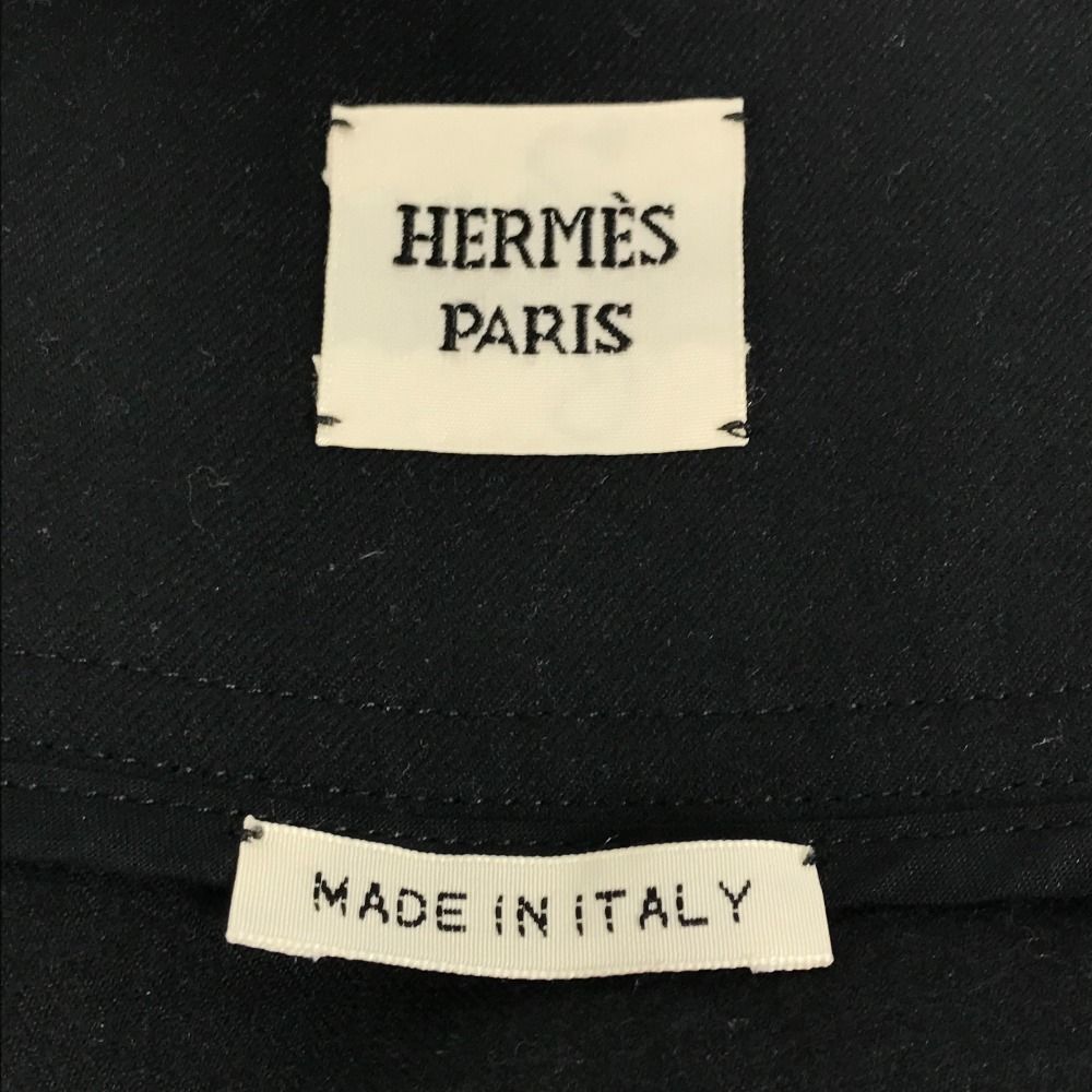 Hermes Skirt Wrapped Wool Black — view 7