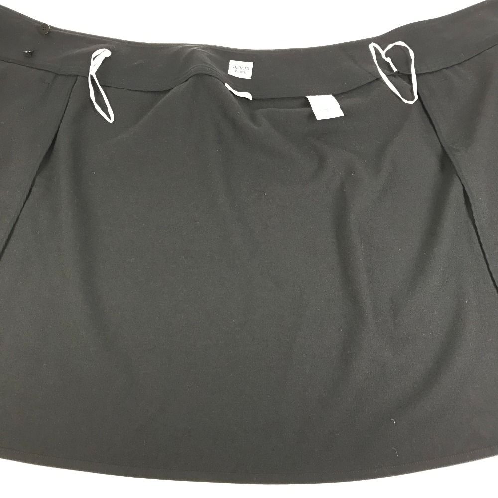 Hermes Skirt Wrapped Wool Black — view 6