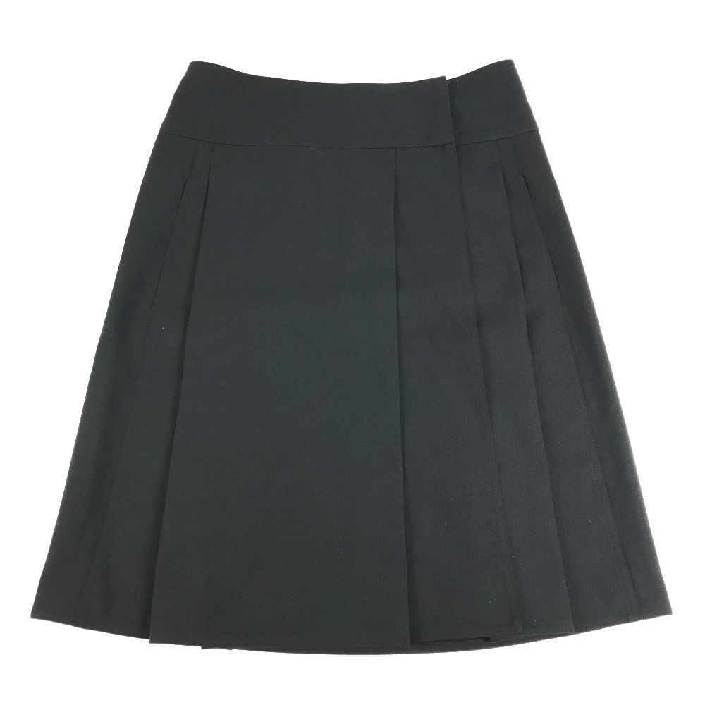 Hermes Skirt Wrapped Wool Black