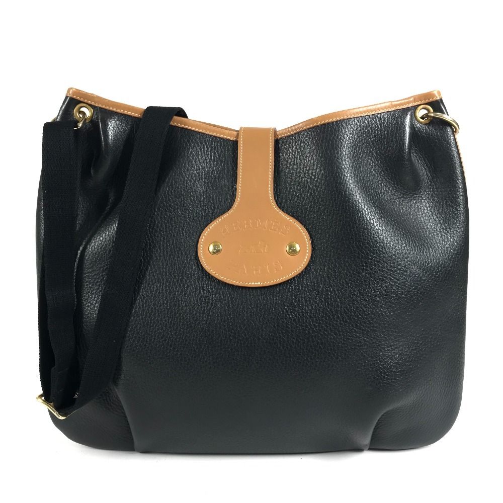 Hermes Shoulder Bag Rodeo Logo Ardennes Black
