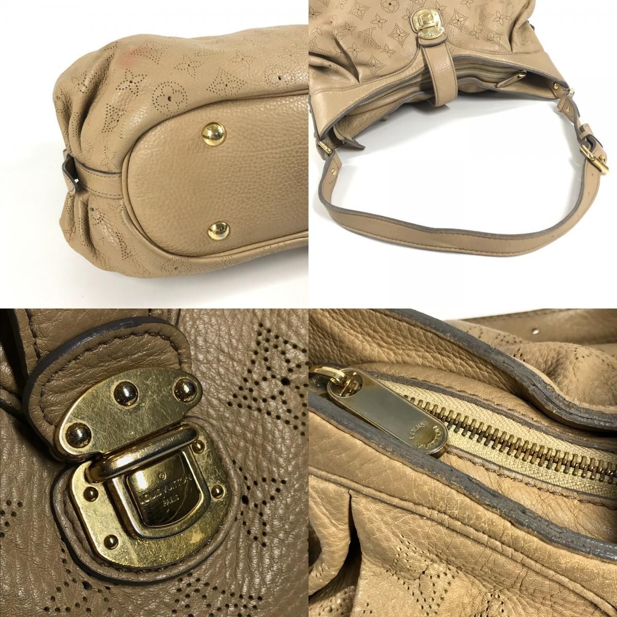 Louis Vuitton Shoulder Bag XS Monogram Mahina Leather Beige — view 7