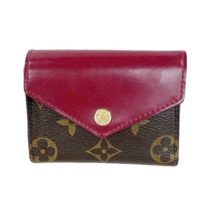 Louis Vuitton Trifold Wallet Monogram Portefeuille Zoe Fuchsia Leather Cowhide