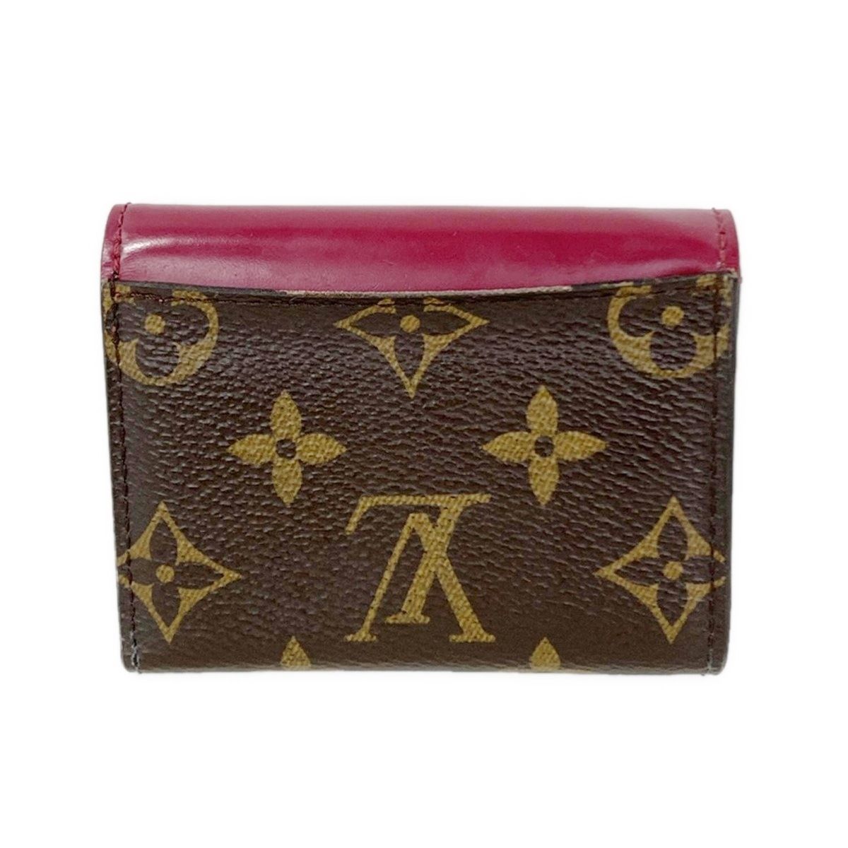 Louis Vuitton Trifold Wallet Monogram Portefeuille Zoe Fuchsia Leather Cowhide — view 2