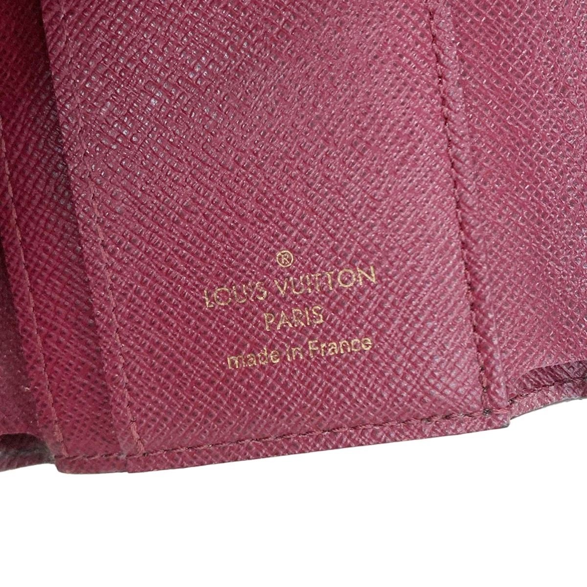 Louis Vuitton Trifold Wallet Monogram Portefeuille Zoe Fuchsia Leather Cowhide — view 5
