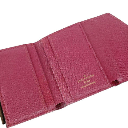 Louis Vuitton Trifold Wallet Monogram Portefeuille Zoe Fuchsia Leather Cowhide — view 3