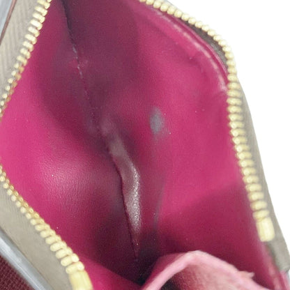 Louis Vuitton Trifold Wallet Monogram Portefeuille Zoe Fuchsia Leather Cowhide — view 4