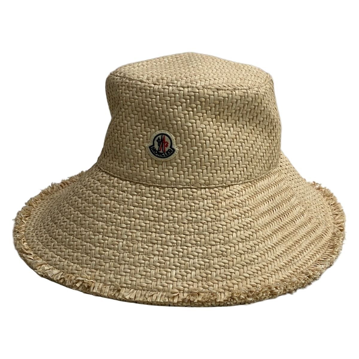 Moncler Hat M Beige Straw Hat Cotton