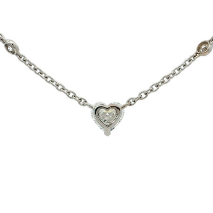 Cartier Station Diamond Necklace Pendant 18k WG White Gold — view 2