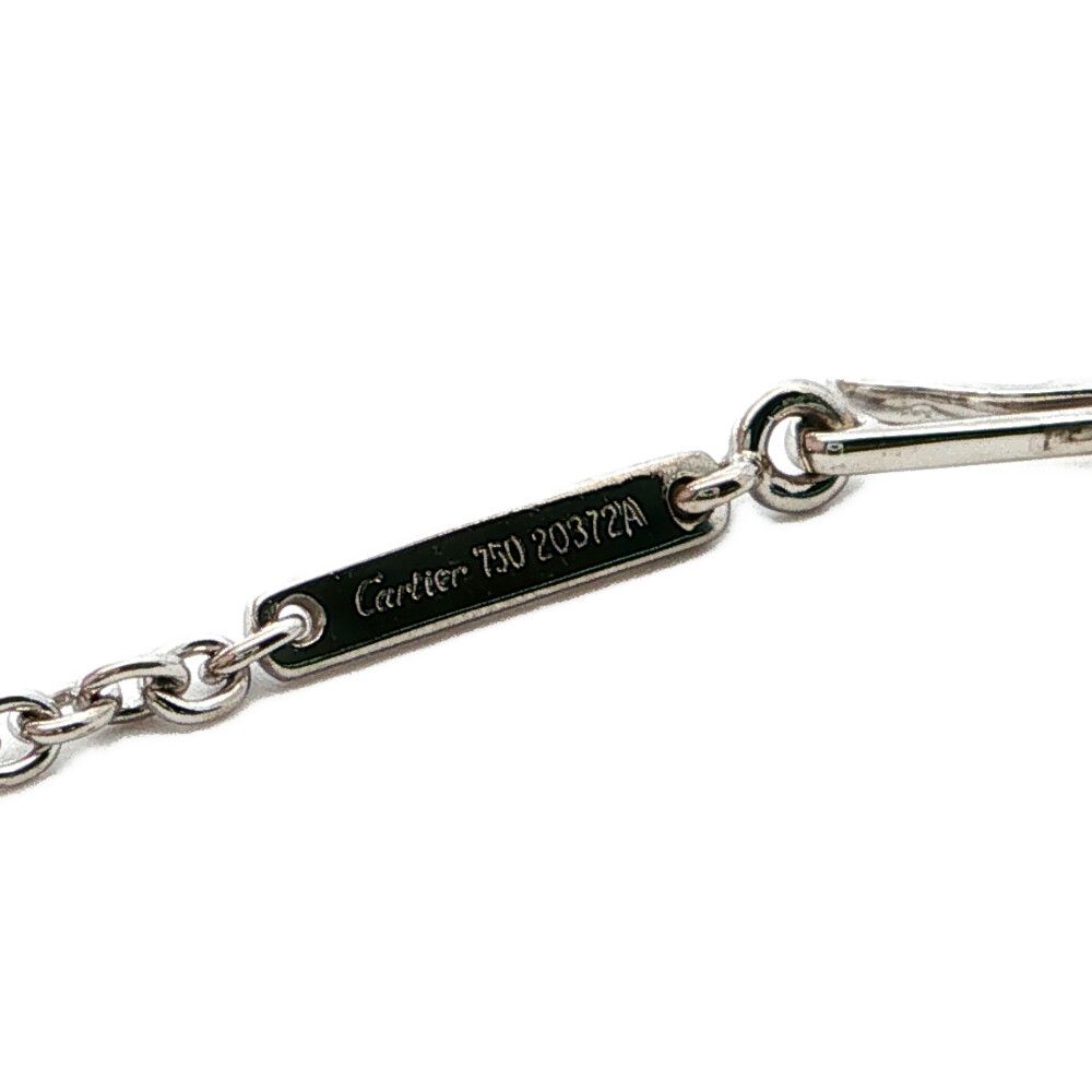 Cartier Station Diamond Necklace Pendant 18k WG White Gold — view 4