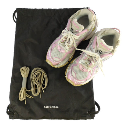 Balenciaga Runner Distressed Sneakers Shoes 38 Pink — view 9