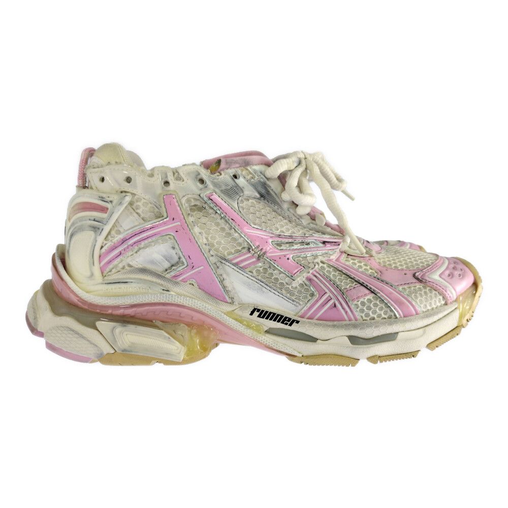 Balenciaga Runner Distressed Sneakers Shoes 38 Pink — view 5
