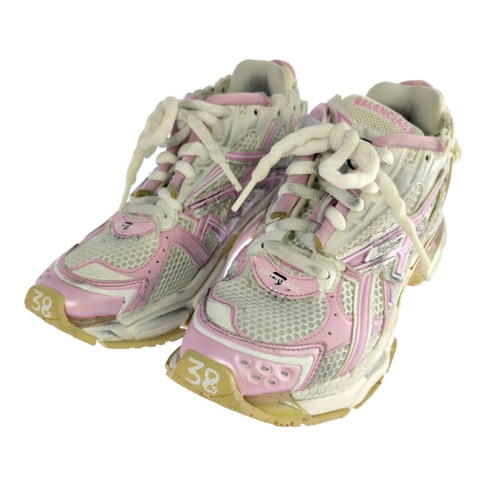 Balenciaga Runner Distressed Sneakers Shoes 38 Pink