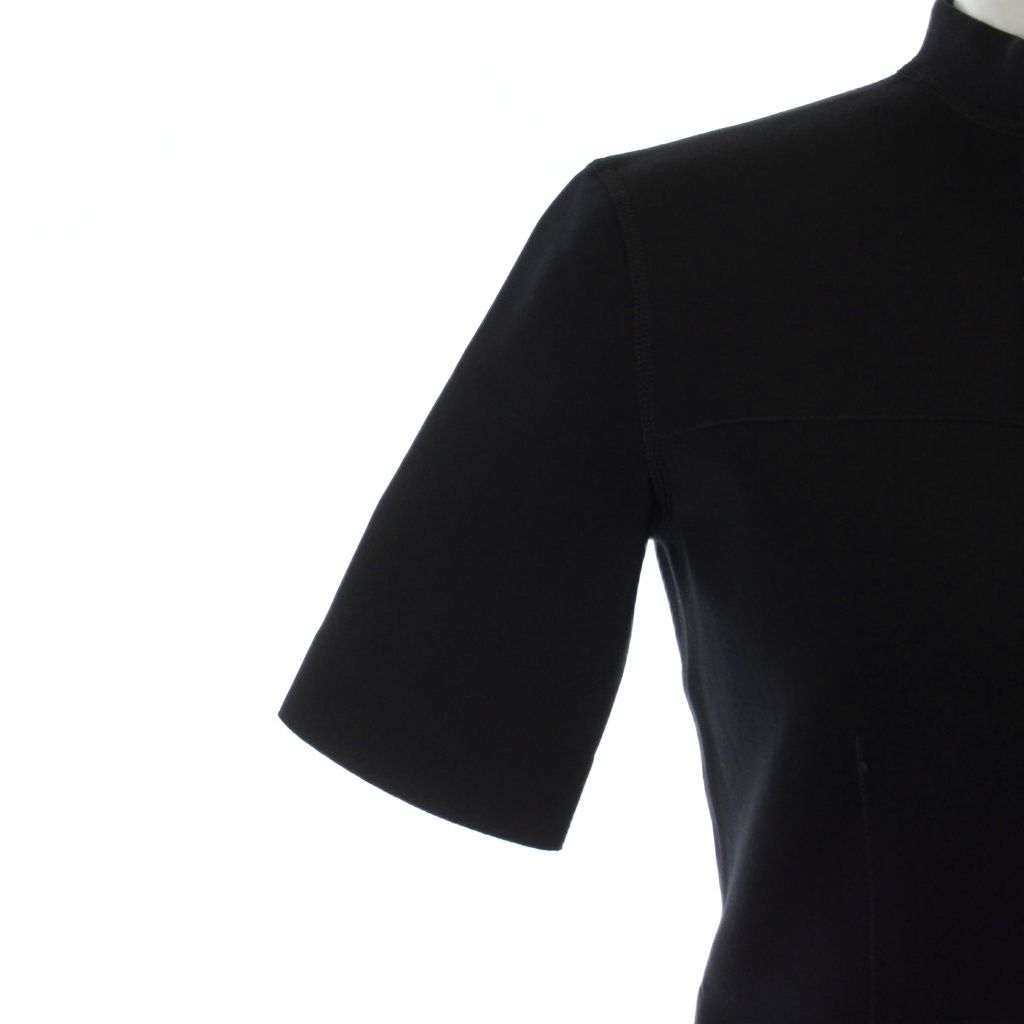 Louis Vuitton Fitted Dress High Neck Monogram Short Sleeve Middle 34 XS Black — view 4