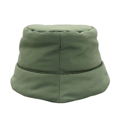 Loewe Puffer Bucket Hat Polyester Nylon Khaki Green Logo — view 8