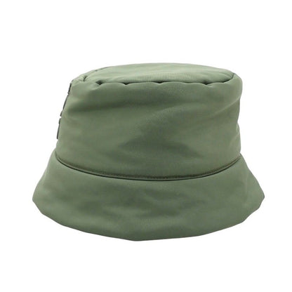 Loewe Puffer Bucket Hat Polyester Nylon Khaki Green Logo — view 6