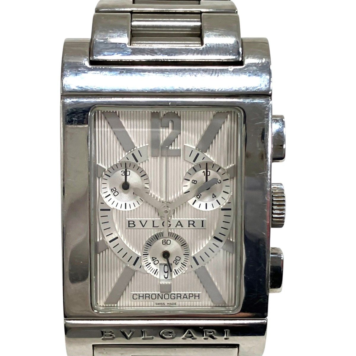 Bvlgari Rettangolo Watch SS Quartz Silver Dial — view 4
