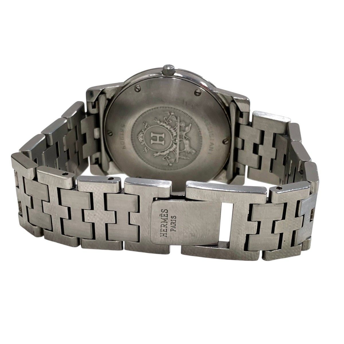 Hermes Carrick Watch SS Quartz White Dial — view 6
