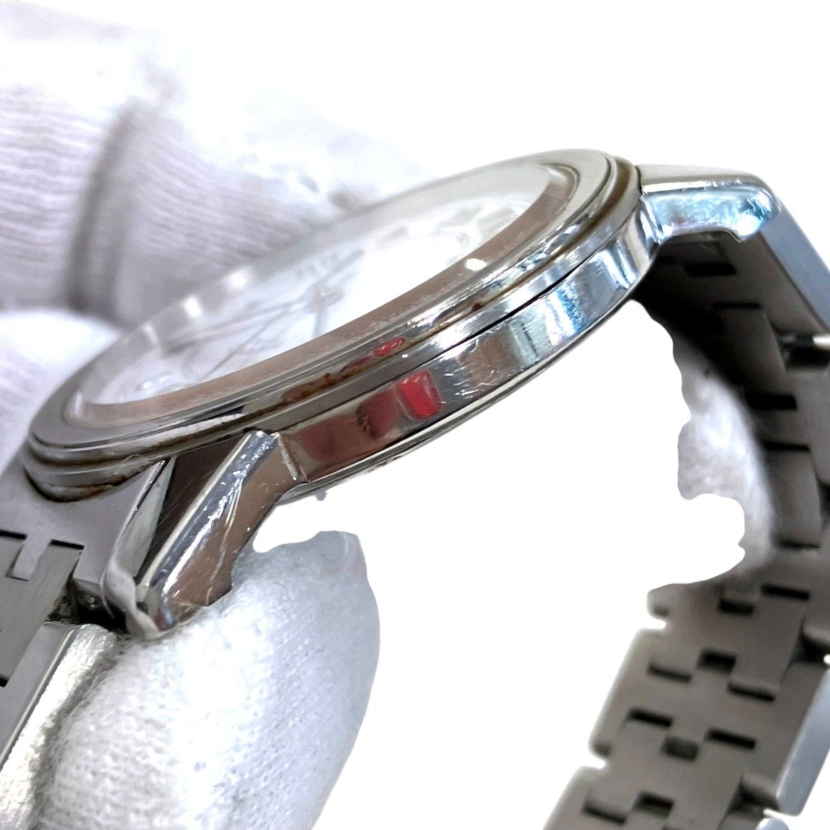 Hermes Carrick Watch SS Quartz White Dial — view 9