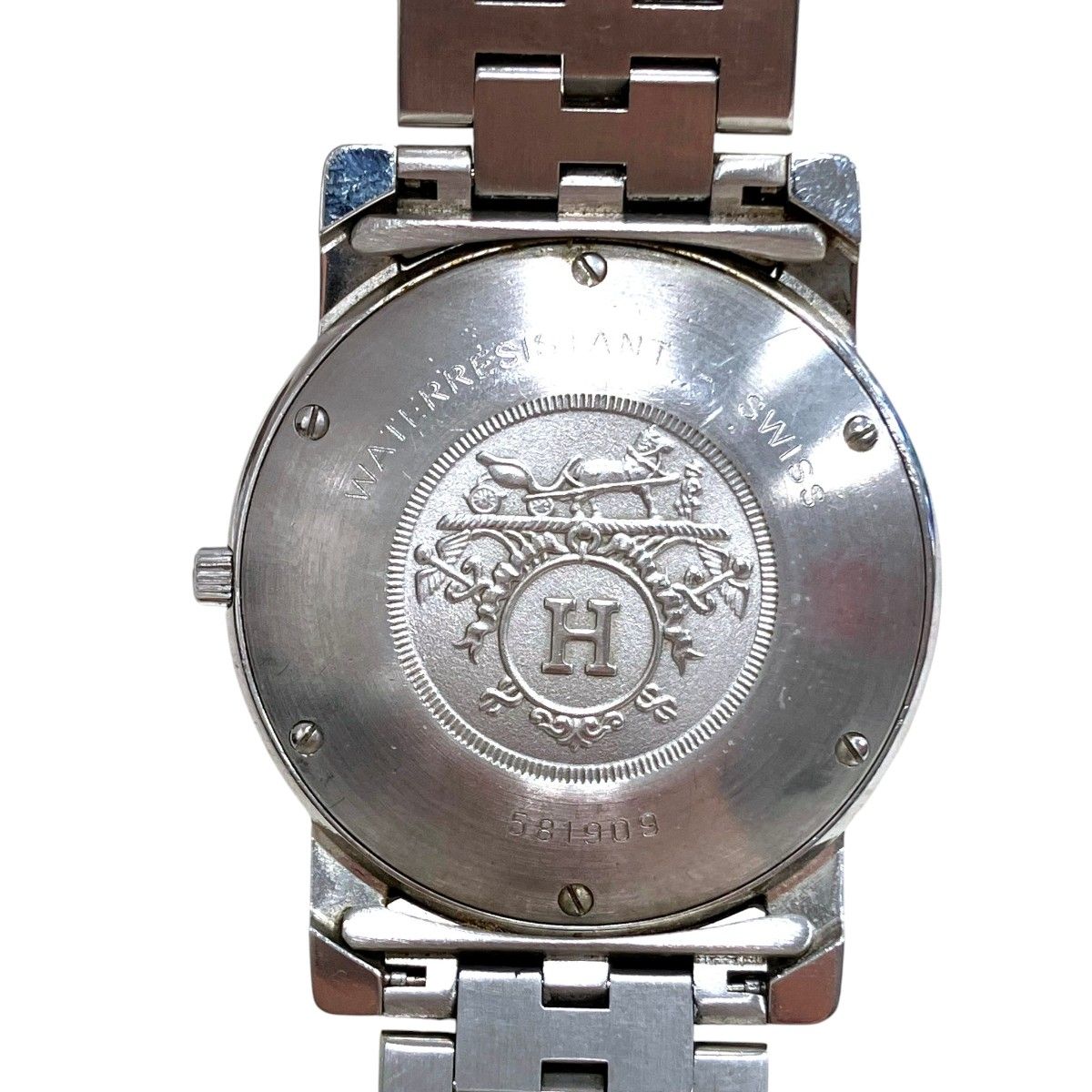Hermes Carrick Watch SS Quartz White Dial — view 5