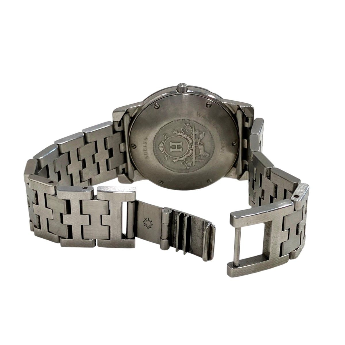 Hermes Carrick Watch SS Quartz White Dial — view 7