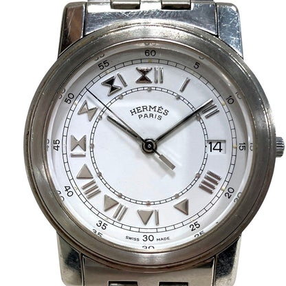 Hermes Carrick Watch SS Quartz White Dial — view 4