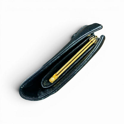 Chanel CC Logo Bifold Wallet Caviar Leather — view 9