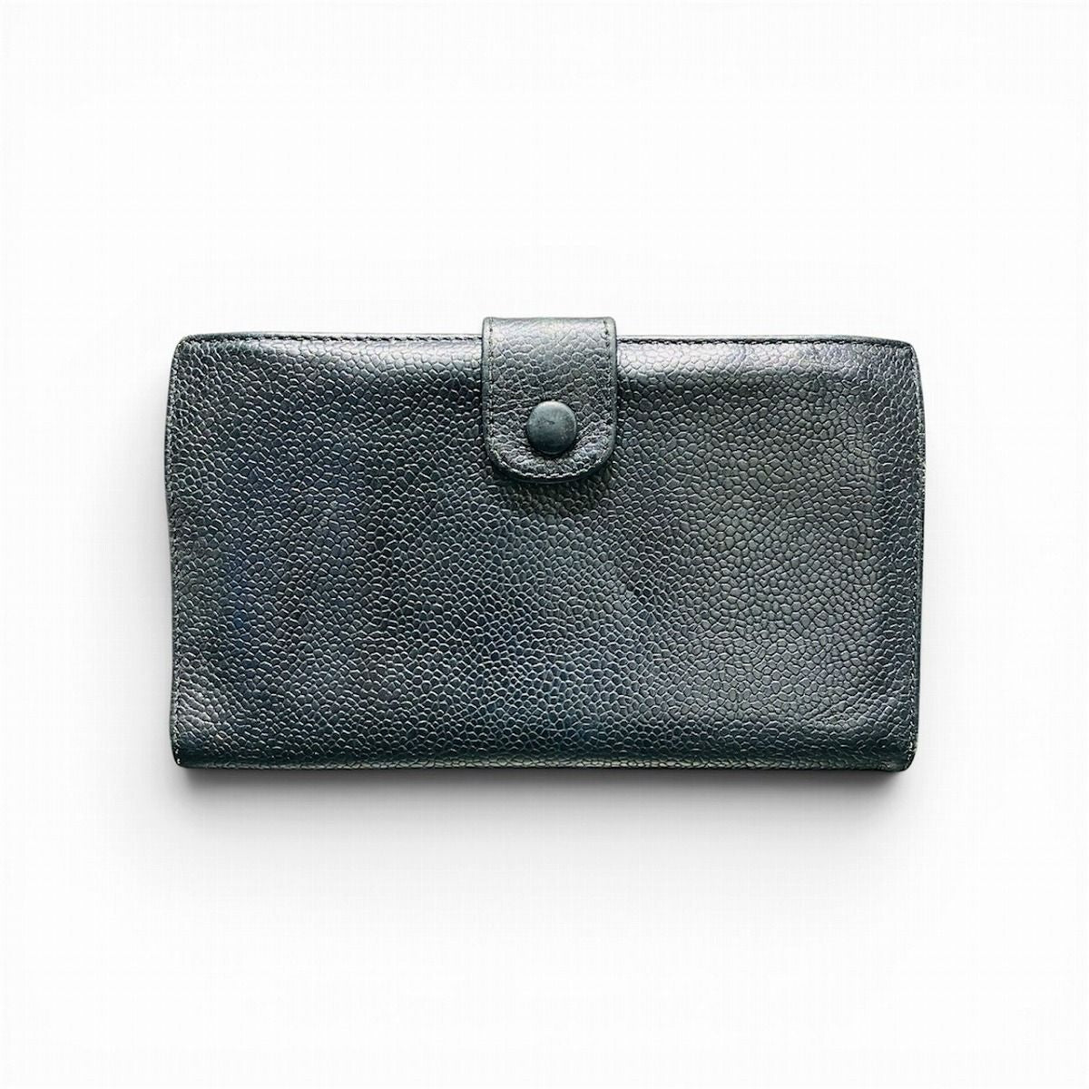 Chanel CC Logo Bifold Wallet Caviar Leather — view 2