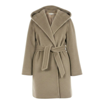 Max Mara Body Alpaca Shaggy Coat 36 Brown