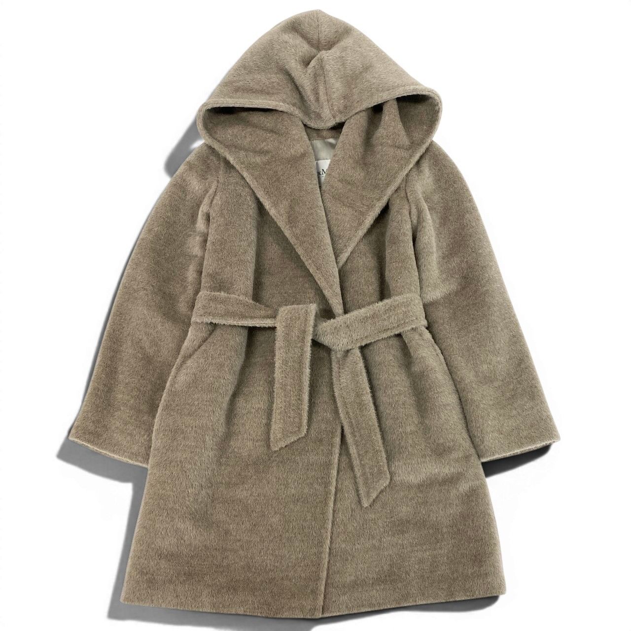 Max Mara Body Alpaca Shaggy Coat 36 Brown — view 2