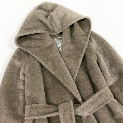 Max Mara Body Alpaca Shaggy Coat 36 Brown — view 5