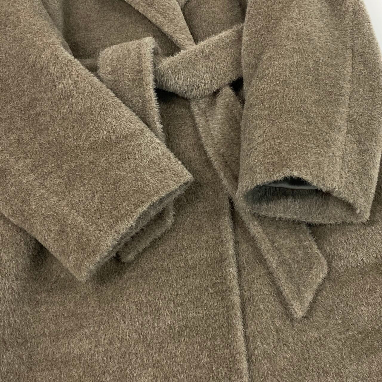 Max Mara Body Alpaca Shaggy Coat 36 Brown — view 6
