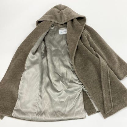 Max Mara Body Alpaca Shaggy Coat 36 Brown — view 4