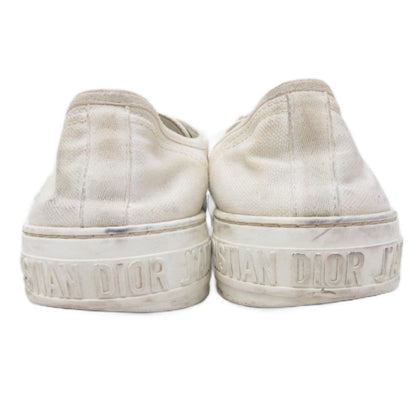 Dior Walk'n' Sneakers Low Cut Shoes Logo Lace Up Canvas 39 White — view 3