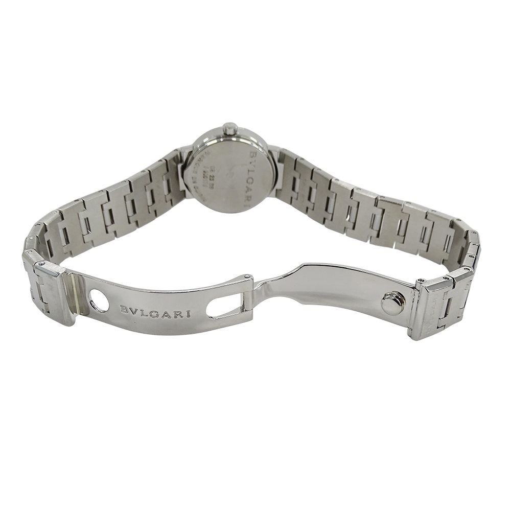 Bvlgari Watch Date Quartz Stainless Steel Silver Black Round Polished — view 4