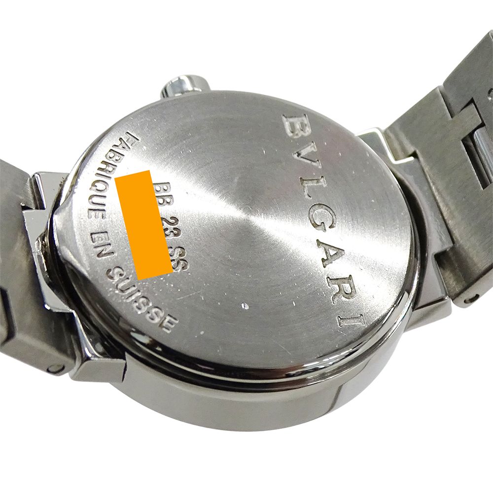 Bvlgari Watch Date Quartz Stainless Steel Silver Black Round Polished — view 7
