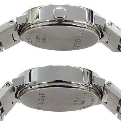 Bvlgari Watch Date Quartz Stainless Steel Silver Black Round Polished — view 3