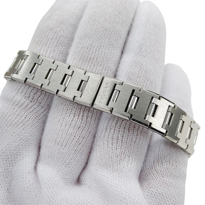 Bvlgari Watch Date Quartz Stainless Steel Silver Black Round Polished — view 6