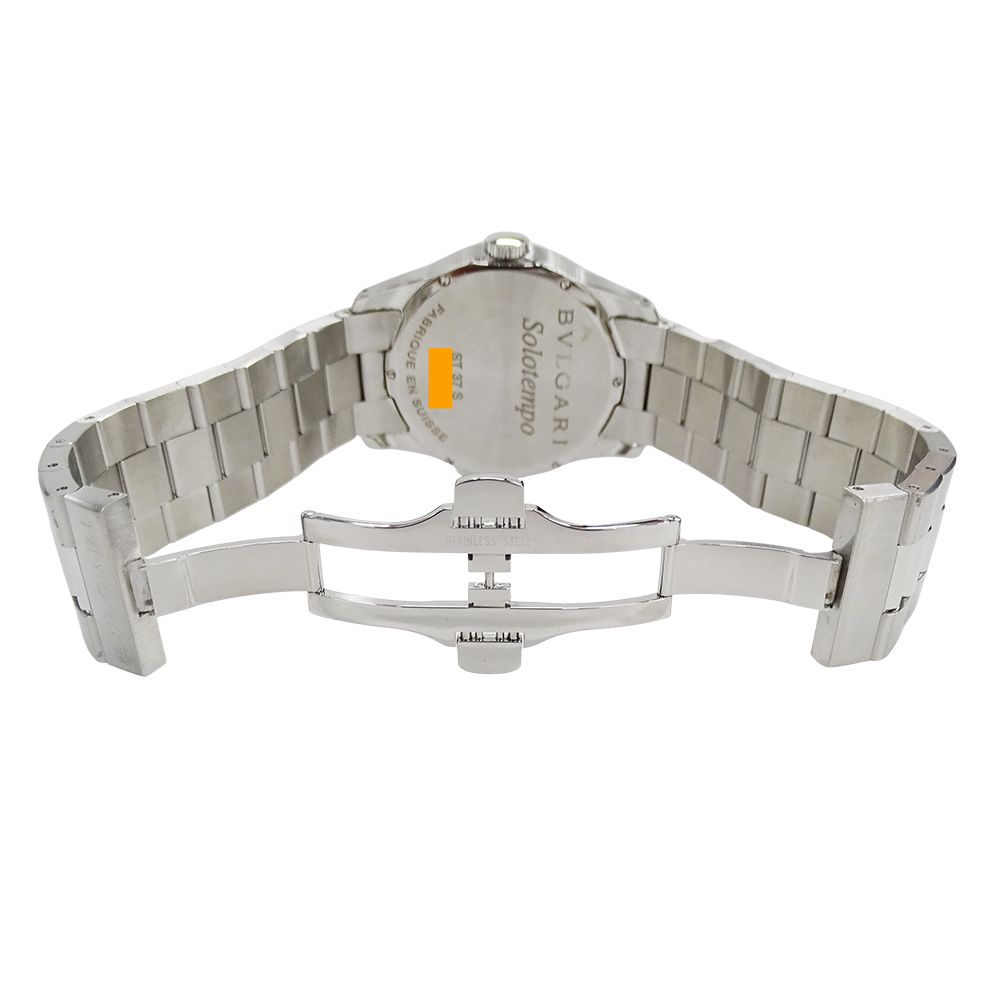 Bvlgari Watch Solotempo Quartz Stainless Steel Silver Black Polished — view 4