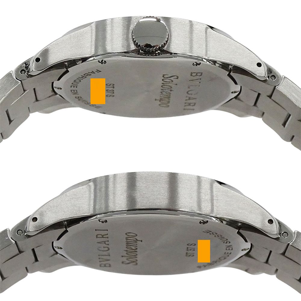 Bvlgari Watch Solotempo Quartz Stainless Steel Silver Black Polished — view 3