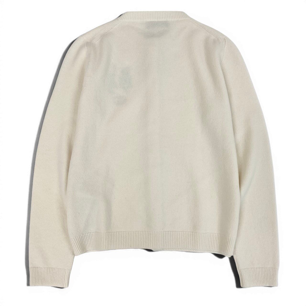 Gucci Kept Yuko Higuchi Collaboration Knit Cardigan Cat Embroidery S Ivory Wool — view 3
