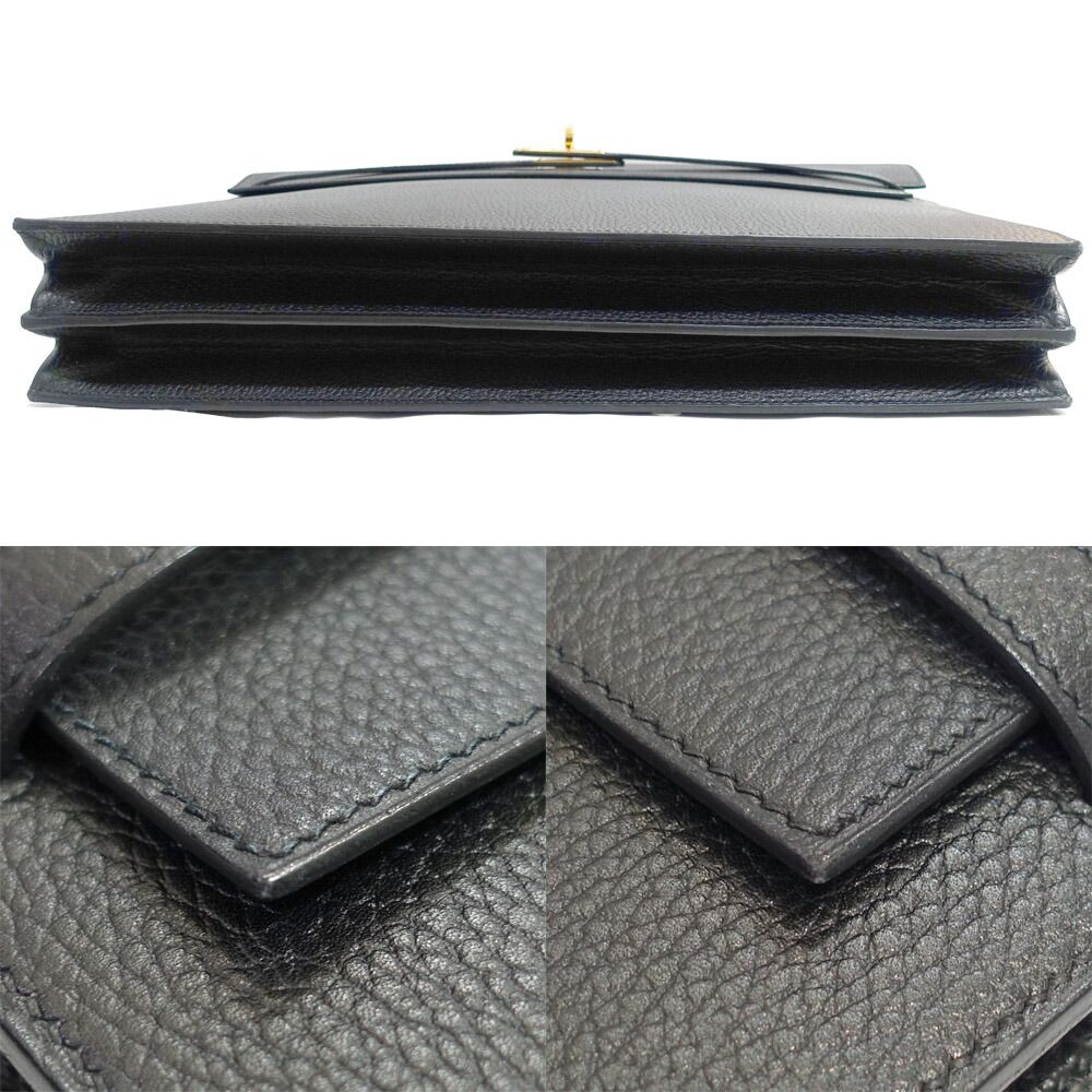 Hermes Kelly Depeche 38 Ardennes Black GD Handbag — view 4