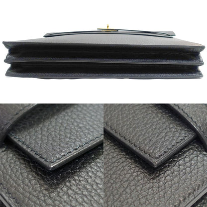 Hermes Kelly Depeche 38 Ardennes Black GD Handbag — view 4