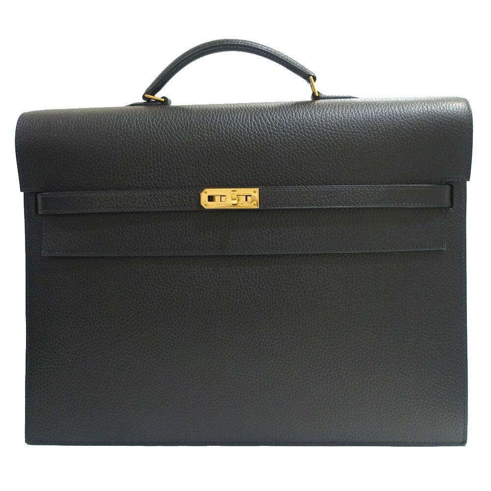 Hermes Kelly Depeche 38 Ardennes Black GD Handbag