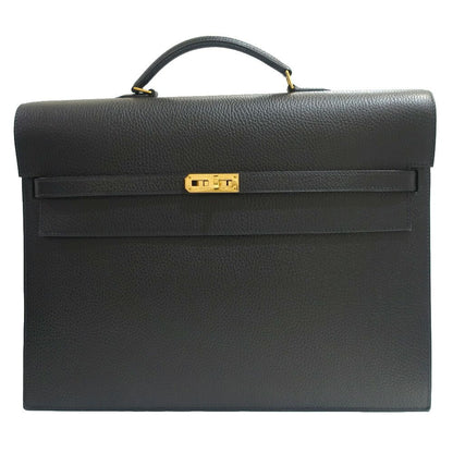 Hermes Kelly Depeche 38 Ardennes Black GD Handbag