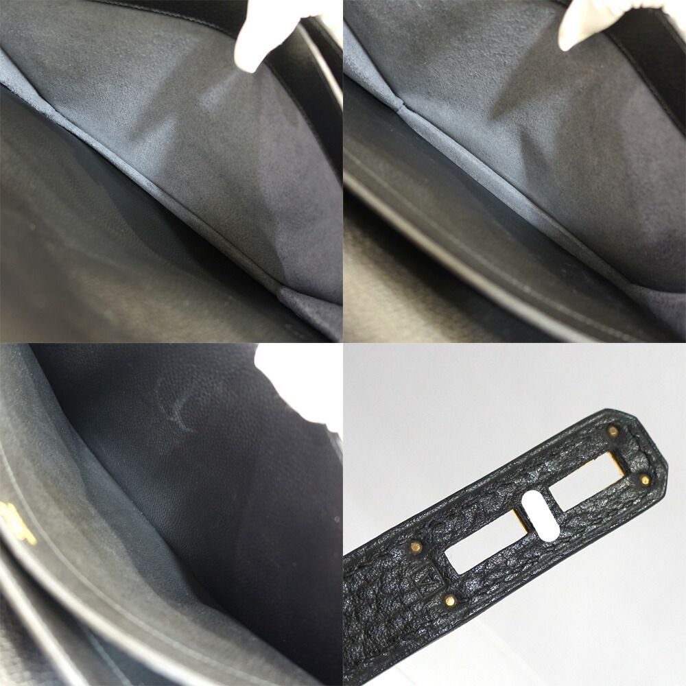 Hermes Kelly Depeche 38 Ardennes Black GD Handbag — view 6