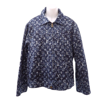 Louis Vuitton Workwear Denim Jacket 54 Cotton Polyurethane Blue Indigo Monogram
