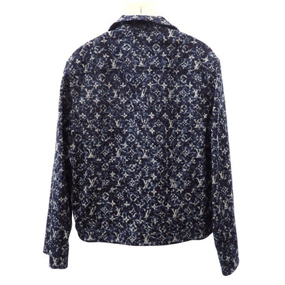 Louis Vuitton Workwear Denim Jacket 54 Cotton Polyurethane Blue Indigo Monogram — view 3